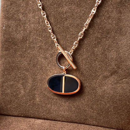 [Solara Jewelry]CHAINE VERSO BLACK CERAMIC NECKLACE