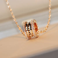 [Solara Jewelry]ZERO 1 ROCK PEDANT PINK GOLD NECKLACE