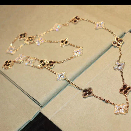 [Solara Jewelry]CLOVER 20 MOTIFS LASER DIAMOND NECKLACE