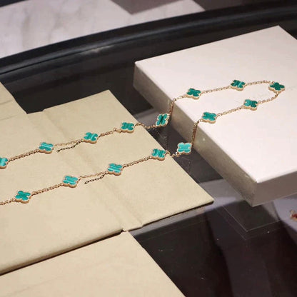 [Solara Jewelry]CLOVER 20 MOTIFS MALACHITE GOLD