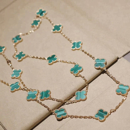 [Solara Jewelry]CLOVER 20 MOTIFS MALACHITE GOLD