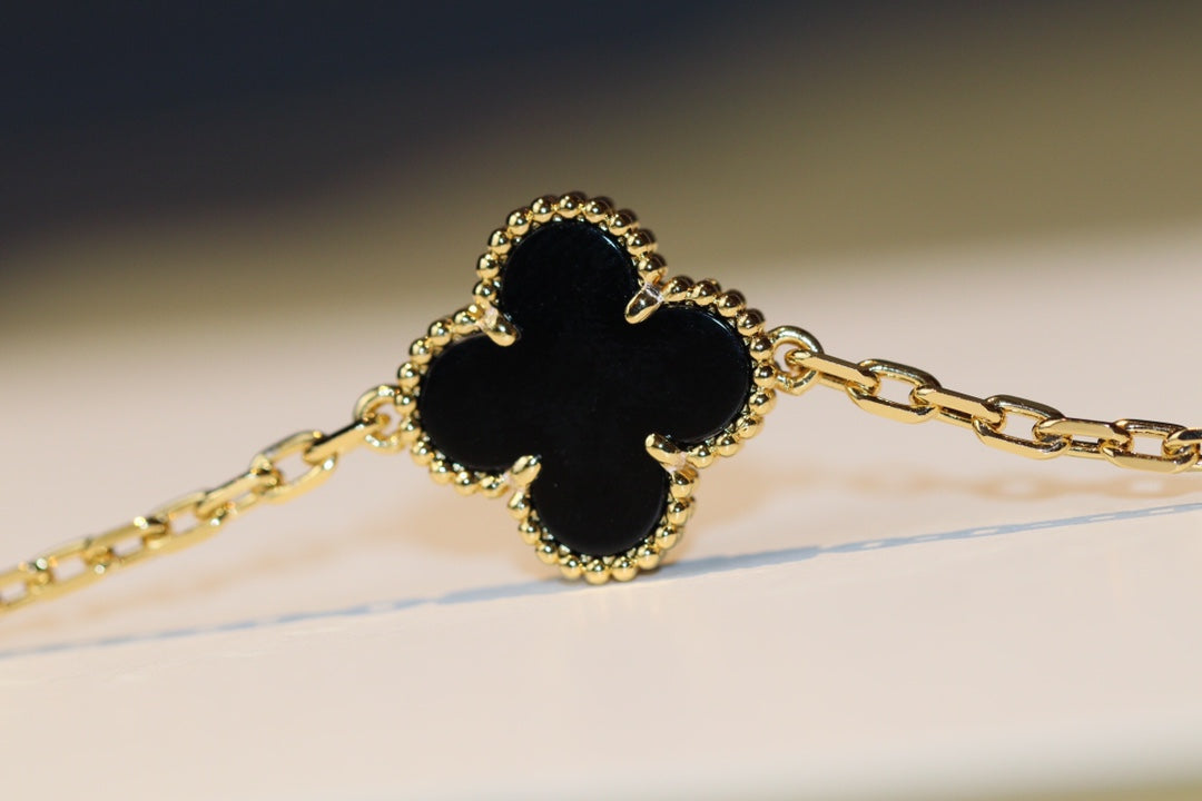 [Solara Jewelry]CLOVER 20 MOTIFS ONYX ROSE GOLD