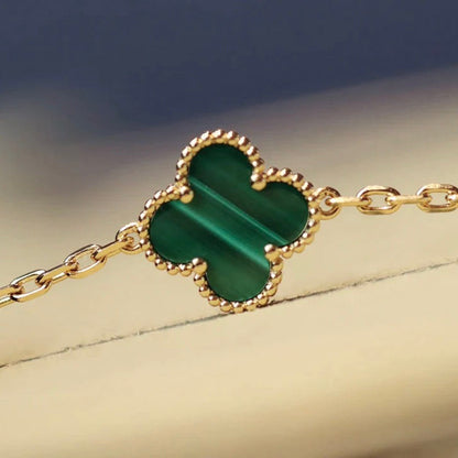 [Solara Jewelry]CLOVER 20 MOTIFS MALACHITE GOLD