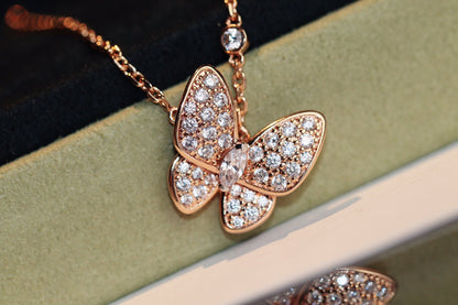 [Solara Jewelry]BUTTERFLY DIAMOND NECKLACE