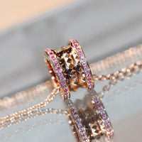 [Solara Jewelry]ZERO 1 ROCK ROSÉGOLD ROSÉ DIAMANTEN HALSKETTE