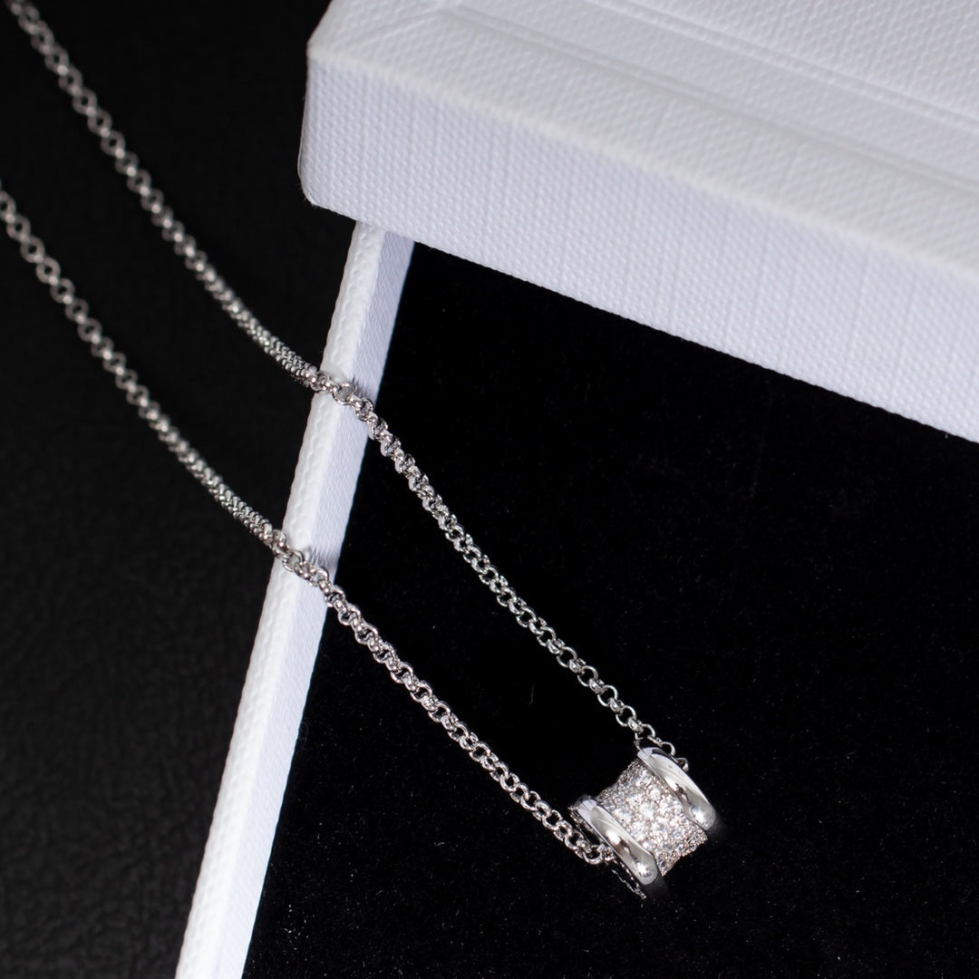 [Solara Jewelry]ZERO 1 SILVER DIAMOND NECKLACE