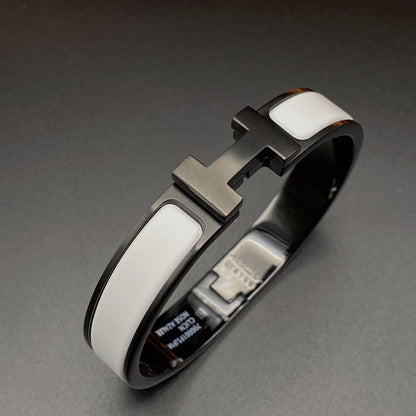 [Solara Jewelry]H BRACELET 12MM BLACK WHITE CERAMIC