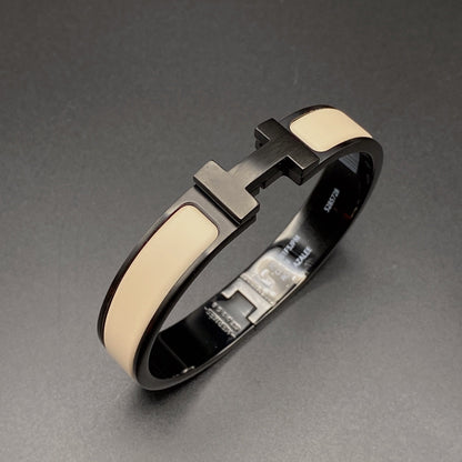 [Solara Jewelry]H BRACELET 12MM BLACK BEIGE CERAMIC