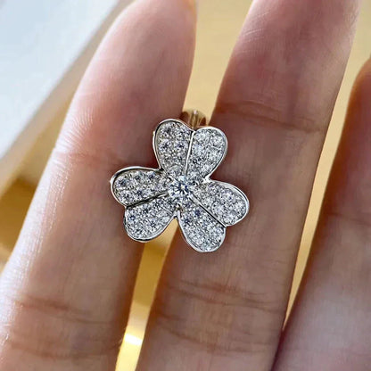 [Solara Jewelry]CLOVER COMOS DIAMOND EARRINGS SILVER