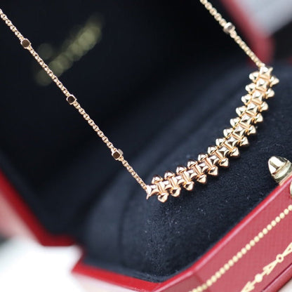 [Solara Jewelry]CLASH PINK GOLD NECKLACE