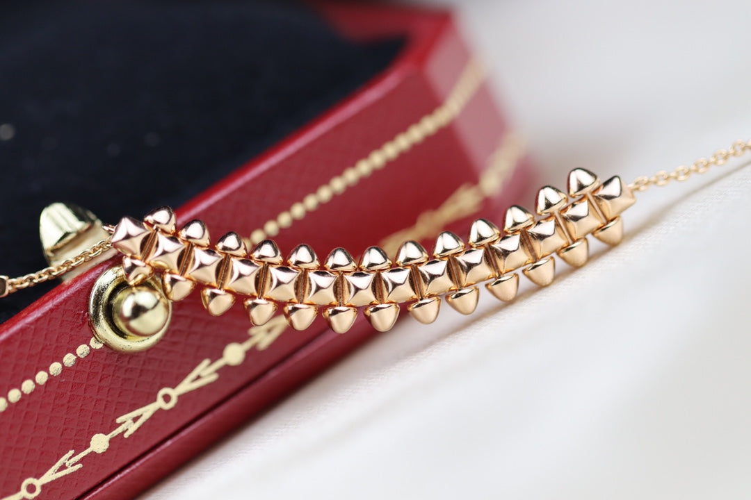 [Solara Jewelry]CLASH PINK GOLD NECKLACE