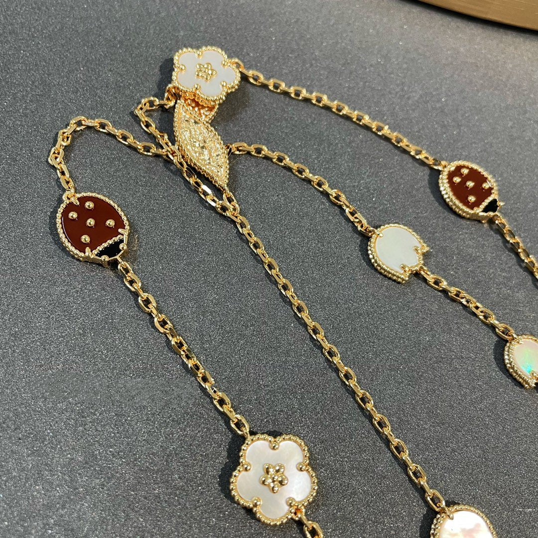[Solara Jewelry]LUCKY SPRING 15 MOTIFS GOLD NECKLACE