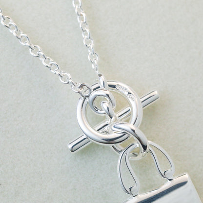 [Solara Jewelry]POP H PEDANT SILVER NECKLACE
