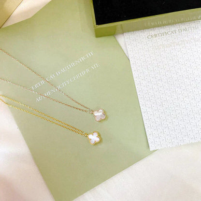 [Solara Jewelry]CLOVER MINI 9.5MM WHITE MOTHER-OF-PEARL NECKLACE