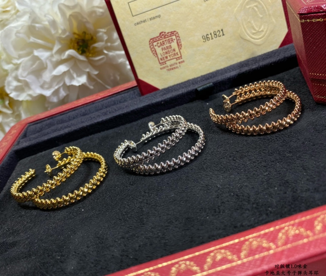 [Solara Jewelry]CLASH LARGE HOOP EARRINGS