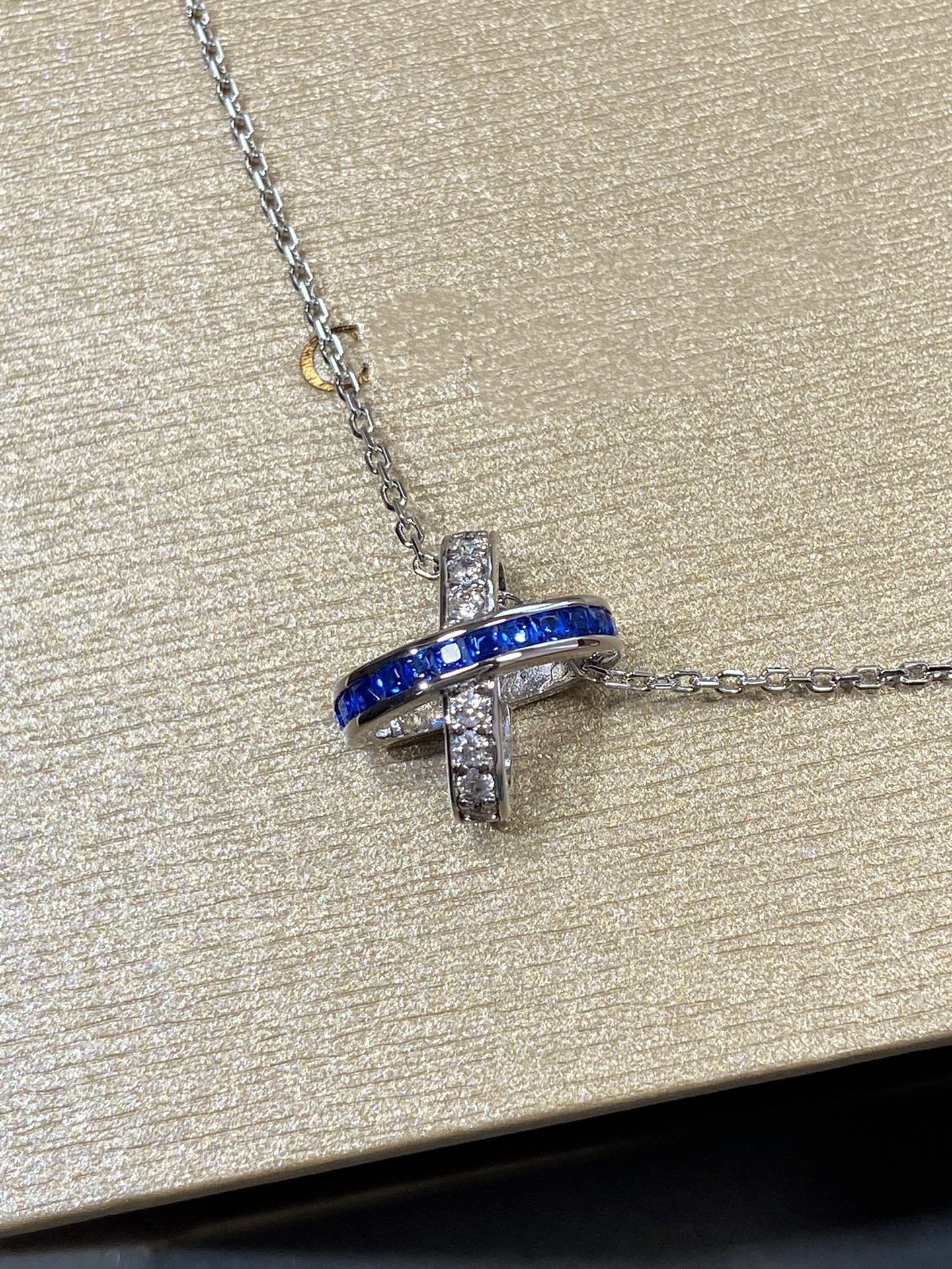 [Solara Jewelry]LIENS DIAMOND SILVER NECKLACE