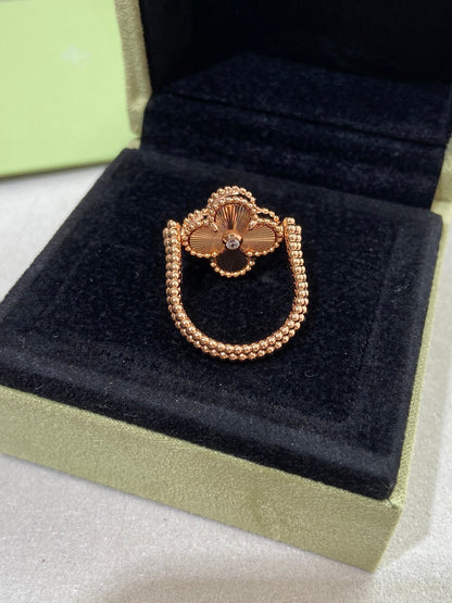 [Solara Jewelry]CLOVER RIVERSIBLE ROSE GOLD RING