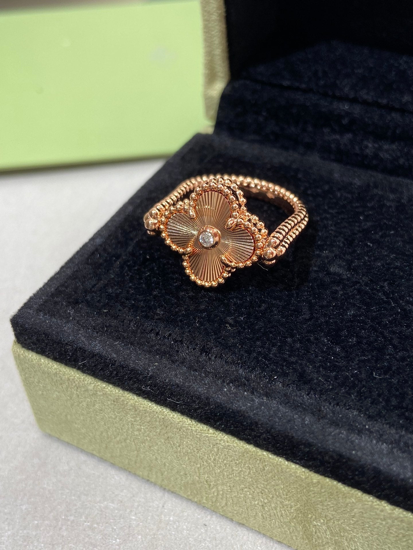 [Solara Jewelry]CLOVER RIVERSIBLE ROSE GOLD RING