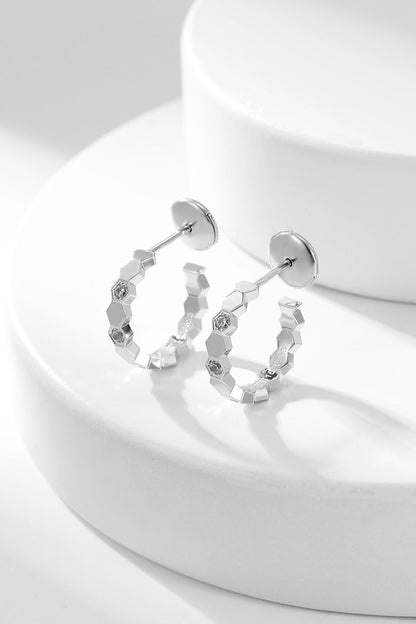 [Solara Jewelry]BEE LOVE DIAMOND HOOP EARRINGS