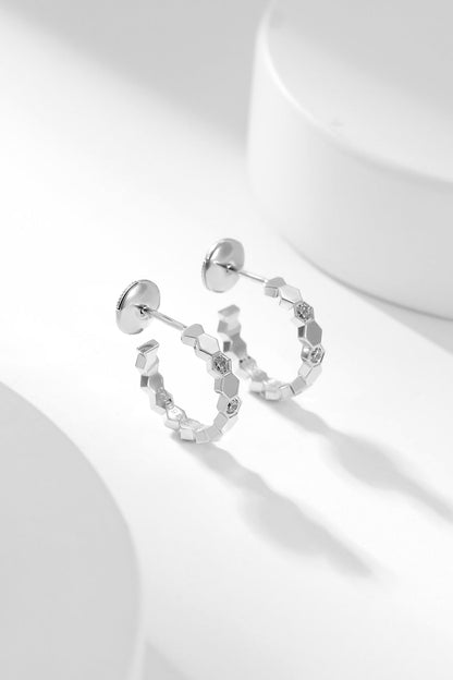 [Solara Jewelry]BEE LOVE DIAMOND HOOP EARRINGS