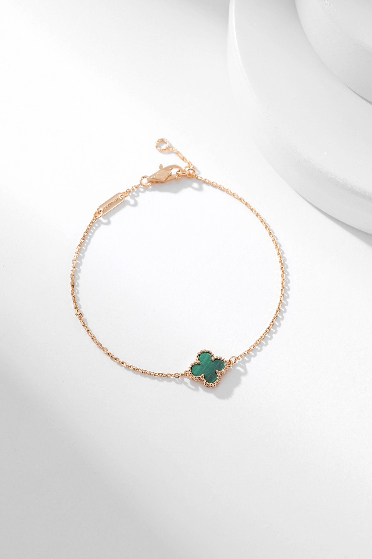 [Solara Jewelry]CLOVER BRACELET MALACHITE 1 MOTIF