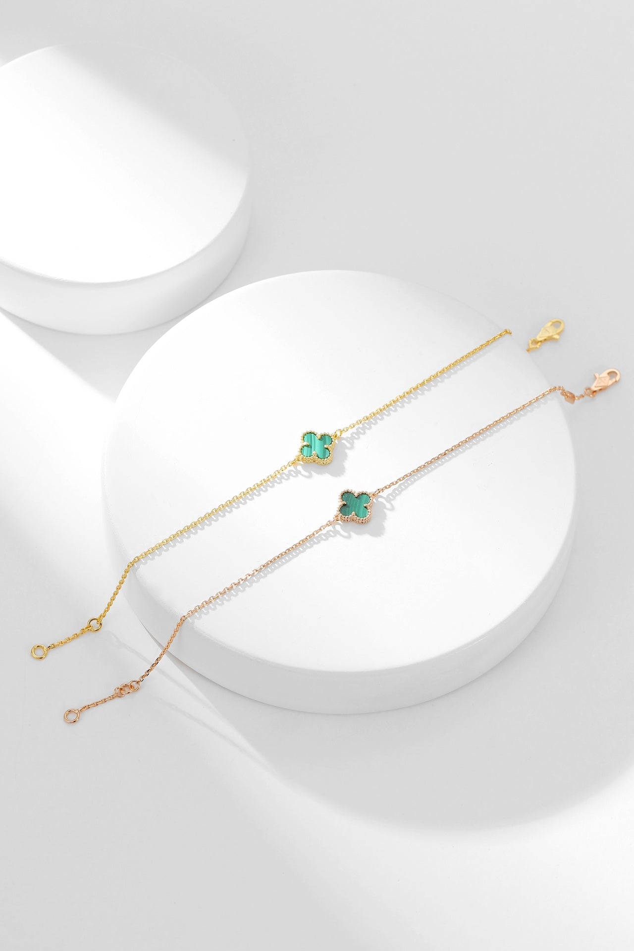 [Solara Jewelry]CLOVER BRACELET MALACHITE 1 MOTIF