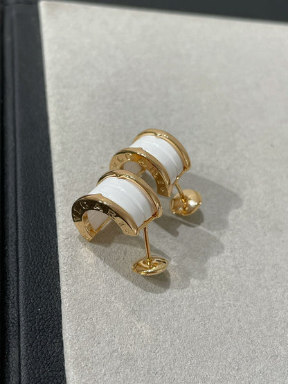 [Solara Jewelry]ZERO 1 PINK GOLD CERAMIC EARRINGS