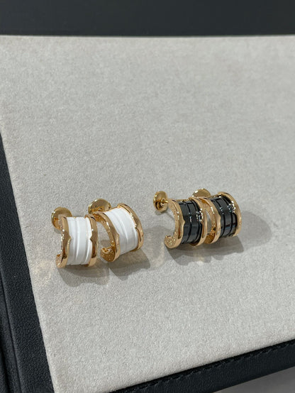 [Solara Jewelry]ZERO 1 PINK GOLD CERAMIC EARRINGS