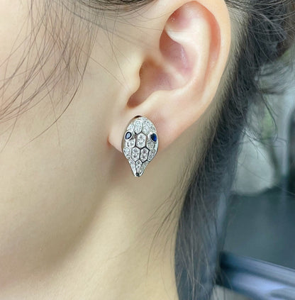 [Solara Jewelry]SERPENT DIAMOND STUD EARRINGS