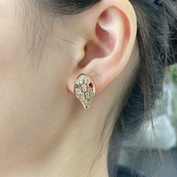 [Solara Jewelry]SERPENT DIAMOND STUD EARRINGS