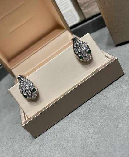 [Solara Jewelry]SERPENT DIAMOND STUD EARRINGS