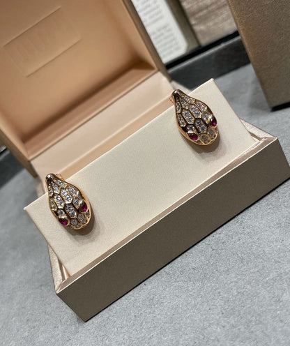 [Solara Jewelry]SERPENT DIAMOND STUD EARRINGS