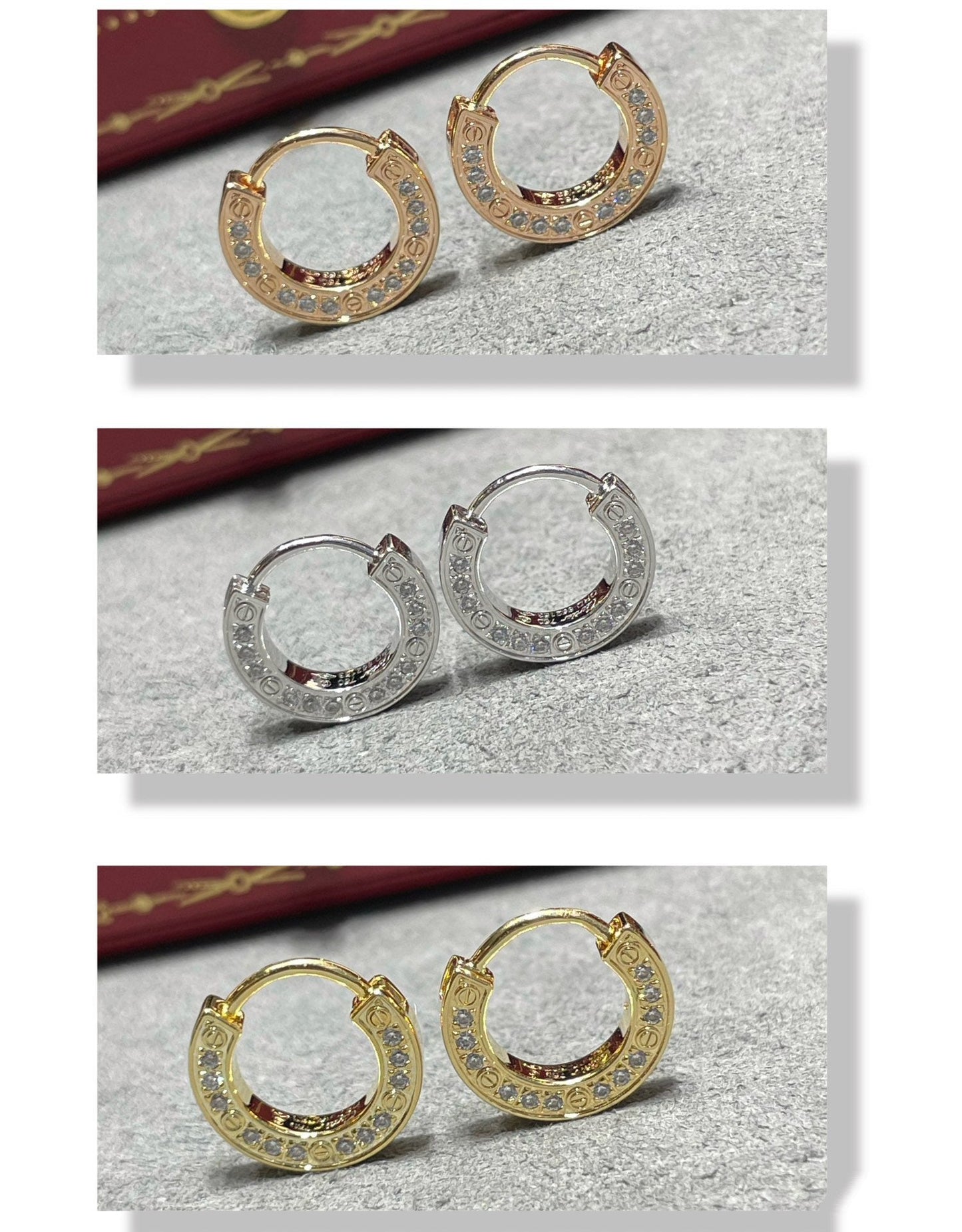 [Solara Jewelry]LOVE DIAMOND EARRINGS