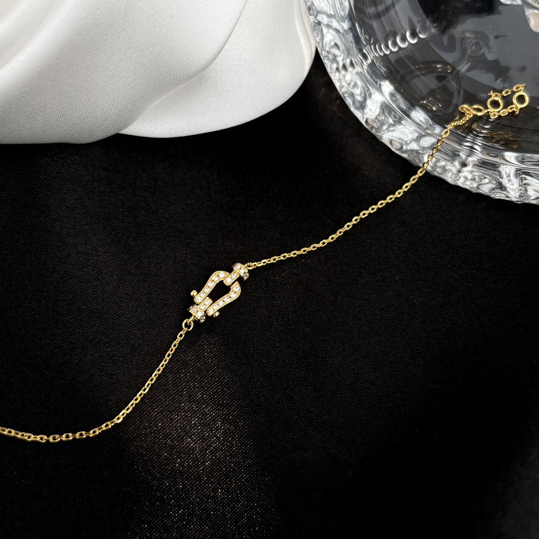 [Solara Jewelry]FORCE 10 FULL DIAMOND BUCKLE CHAIN LINK MINI MODEL