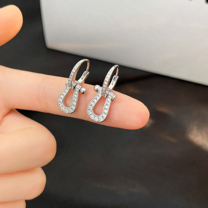 [Solara Jewelry]FORCE 10 FULL DIAMOND DROP EARRINGS MEDIUM MODEL
