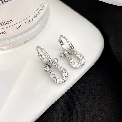 [Solara Jewelry]FORCE 10 FULL DIAMOND DROP EARRINGS MEDIUM MODEL