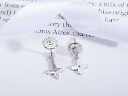 [Solara Jewelry]VIDYLLE SILVER DIAMOND MINI DROP EARRINGS
