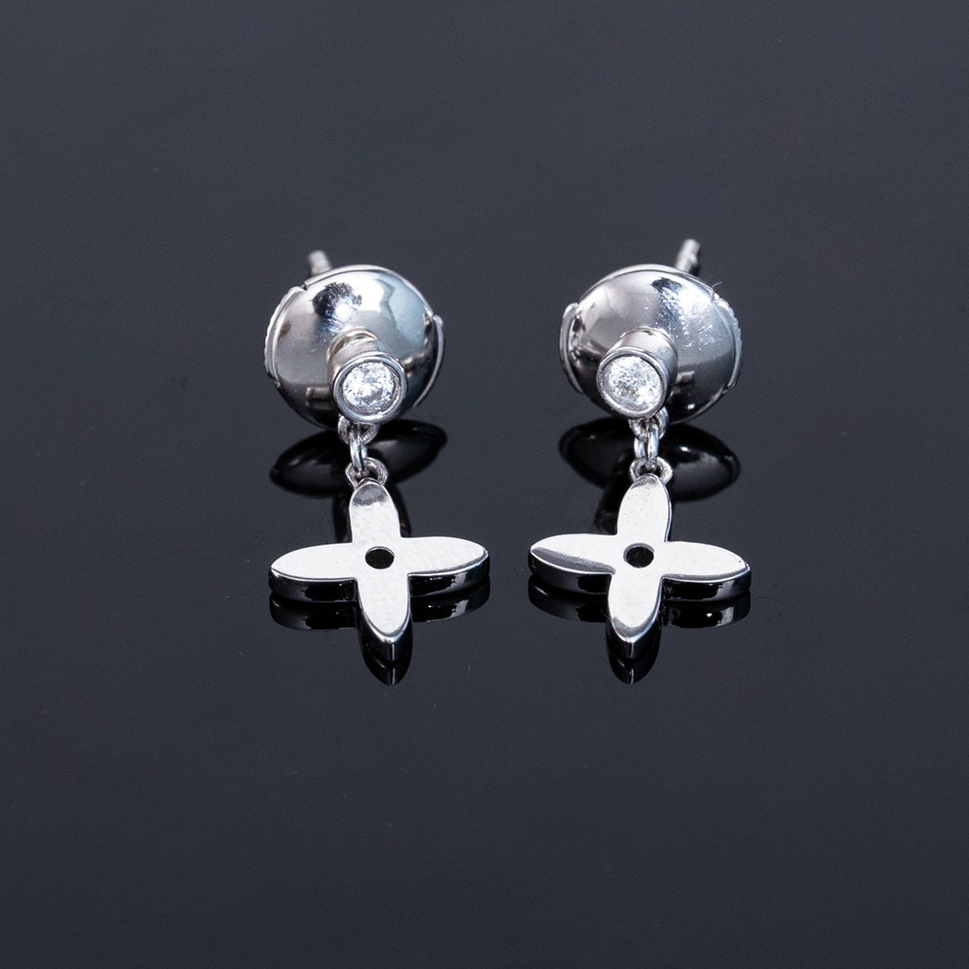 [Solara Jewelry]VIDYLLE SILVER DIAMOND MINI DROP EARRINGS