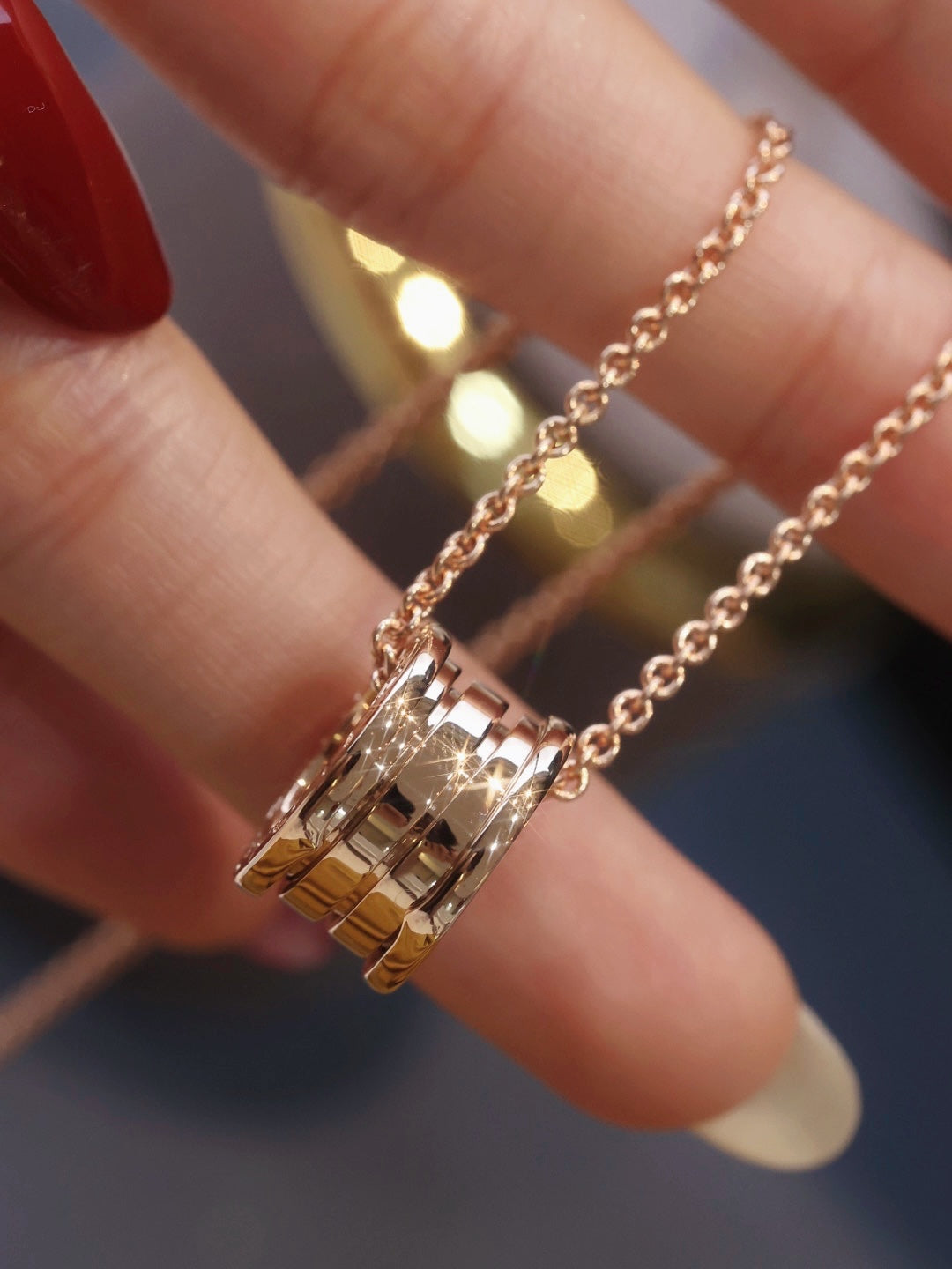 [Solara Jewelry]ZERO 1 PINK GOLD NECKLACE