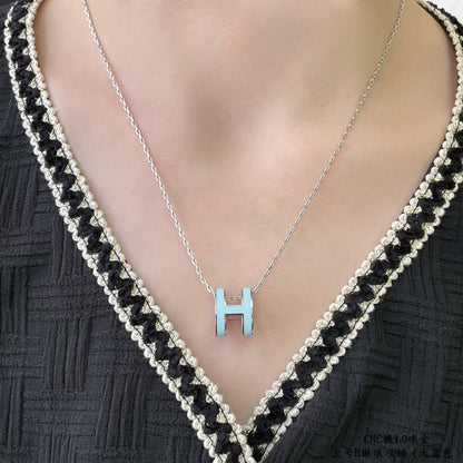 [Solara Jewelry]POP H SKY BLUE NECKLACE