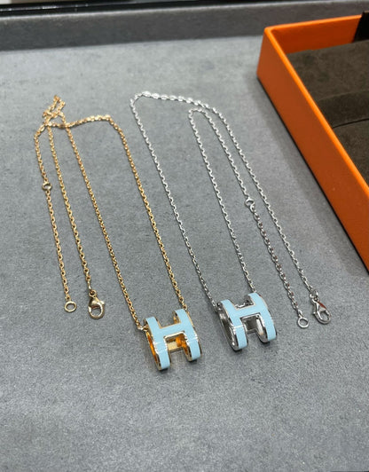 [Solara Jewelry]POP H SKY BLUE NECKLACE