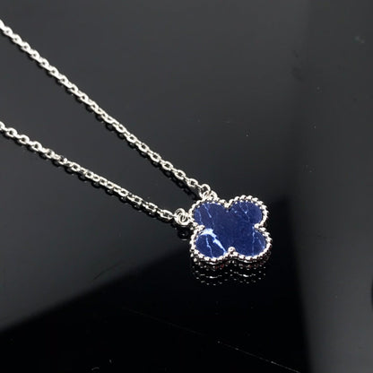[Solara Jewelry]CLOVER PIETERSITE SILVER LONG NECKLACE