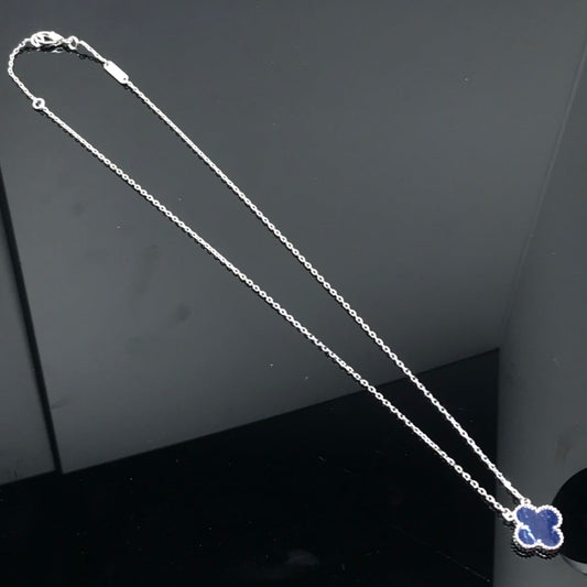 [Solara Jewelry]CLOVER PIETERSITE SILVER LONG NECKLACE