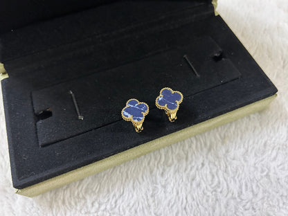 [Solara Jewelry]CLOVER PIETERSITE MEDIUM STUD EARRINGS