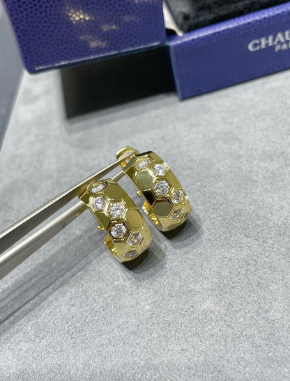 [Solara Jewelry]BEE LOVE DIAMOND HOOP EARRINGS