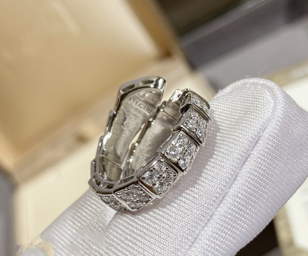 [Solara Jewelry]SERPENTI RING SILVER DIAMOND PAVED