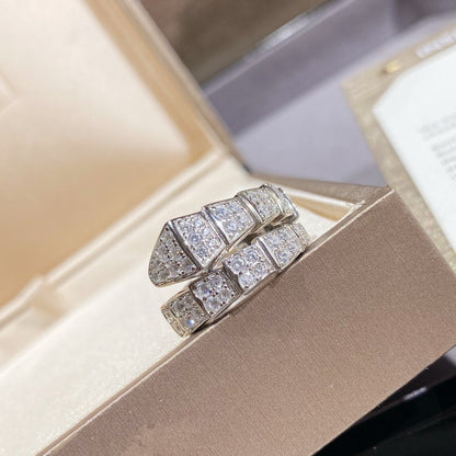 [Solara Jewelry]SERPENTI RING SILVER DIAMOND PAVED