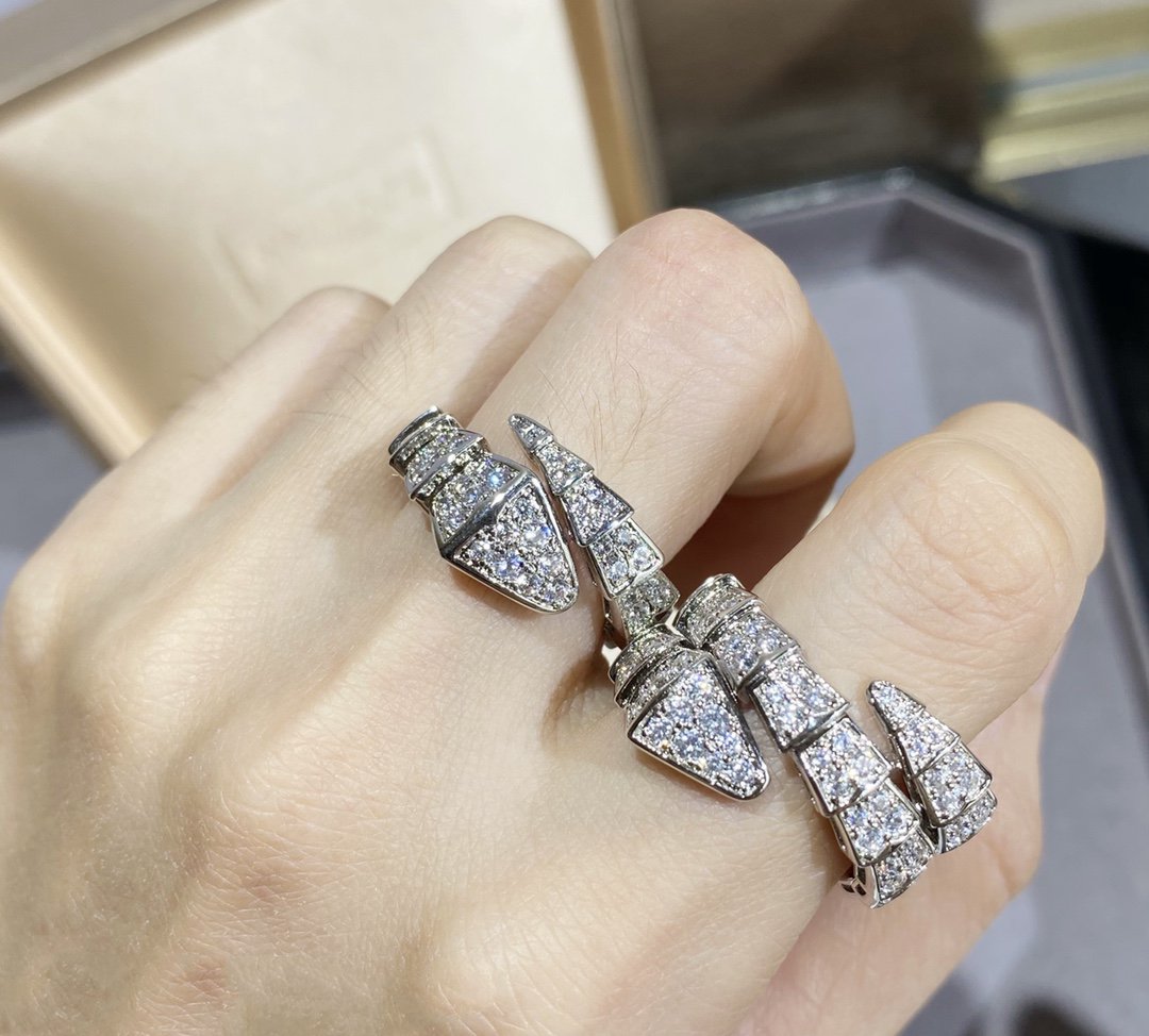 [Solara Jewelry]SERPENTI LARGE RING SILVER DIAMOND PAVED