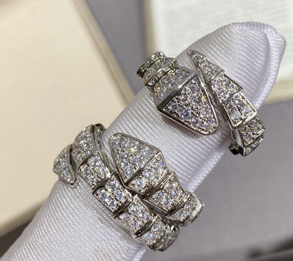 [Solara Jewelry]SERPENTI LARGE RING SILVER DIAMOND PAVED