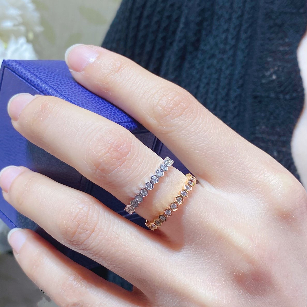 [Solara Jewelry]BEE LOVE DIAMOND PAVED SMALL RING